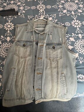 Revolution Light Blue Denim Vest Sleeveless Jacket